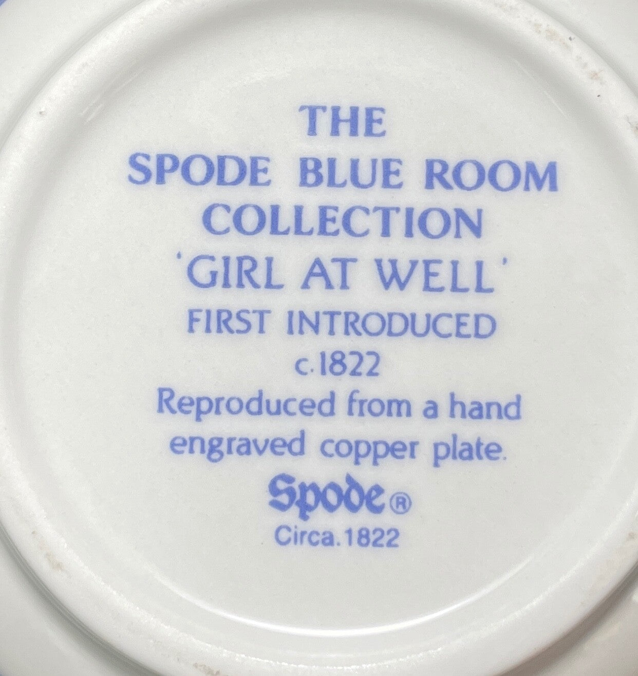 Spode Georgian Collection Girl at Well Cup Only 2 3/4"1