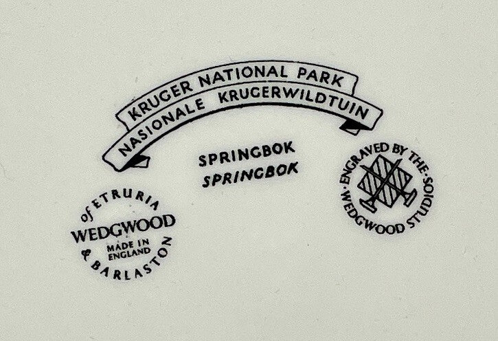 Wedgwood Kruger National Park Dinner Plate Springbok 10 3/4" No Map1