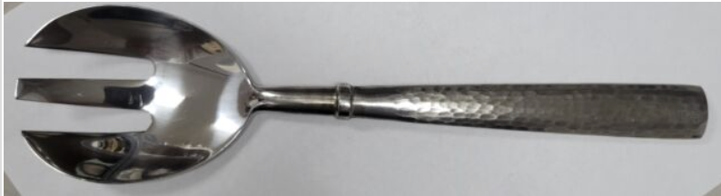 Pottery Barn PBN41 Hammered Stainless Salad Serving Fork 10 1/2"1