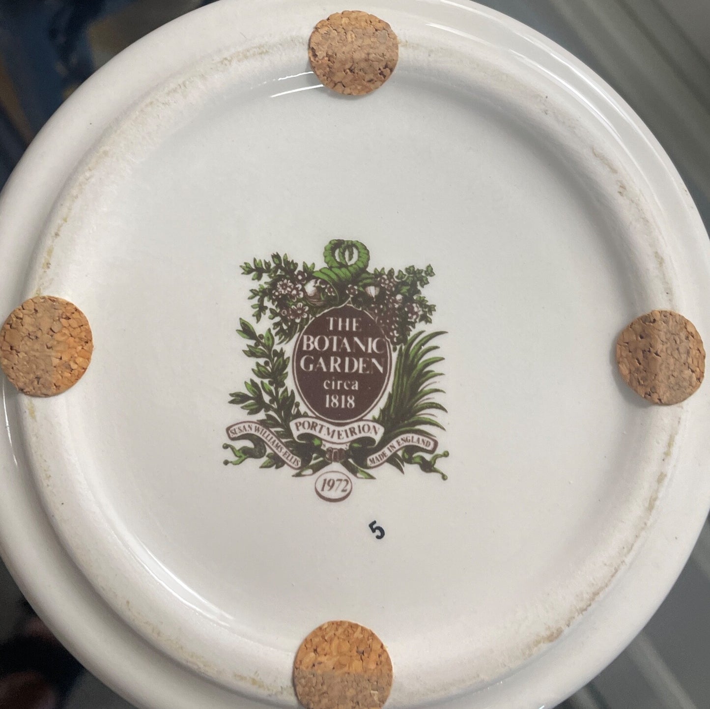 Portmeirion Botanic Garden Storage Jar and Lid Christmas Rose 8 1/4"3