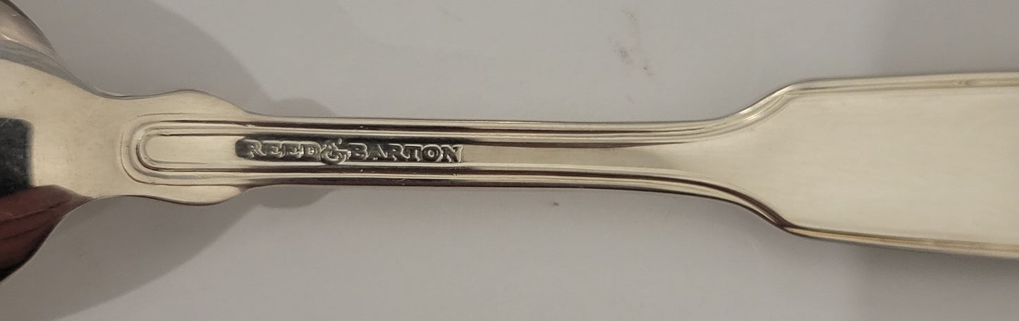Reed & Barton Fiddle Glossy Sugar Spoon 6 1/8" Silverplate Flatware2