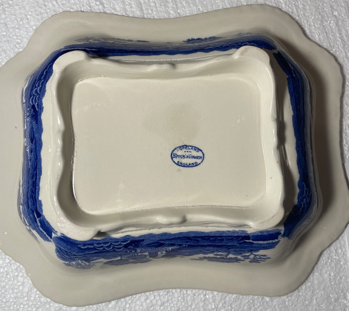 Spode Tower Blue Rectangular Covered Vegetable 10 7/84