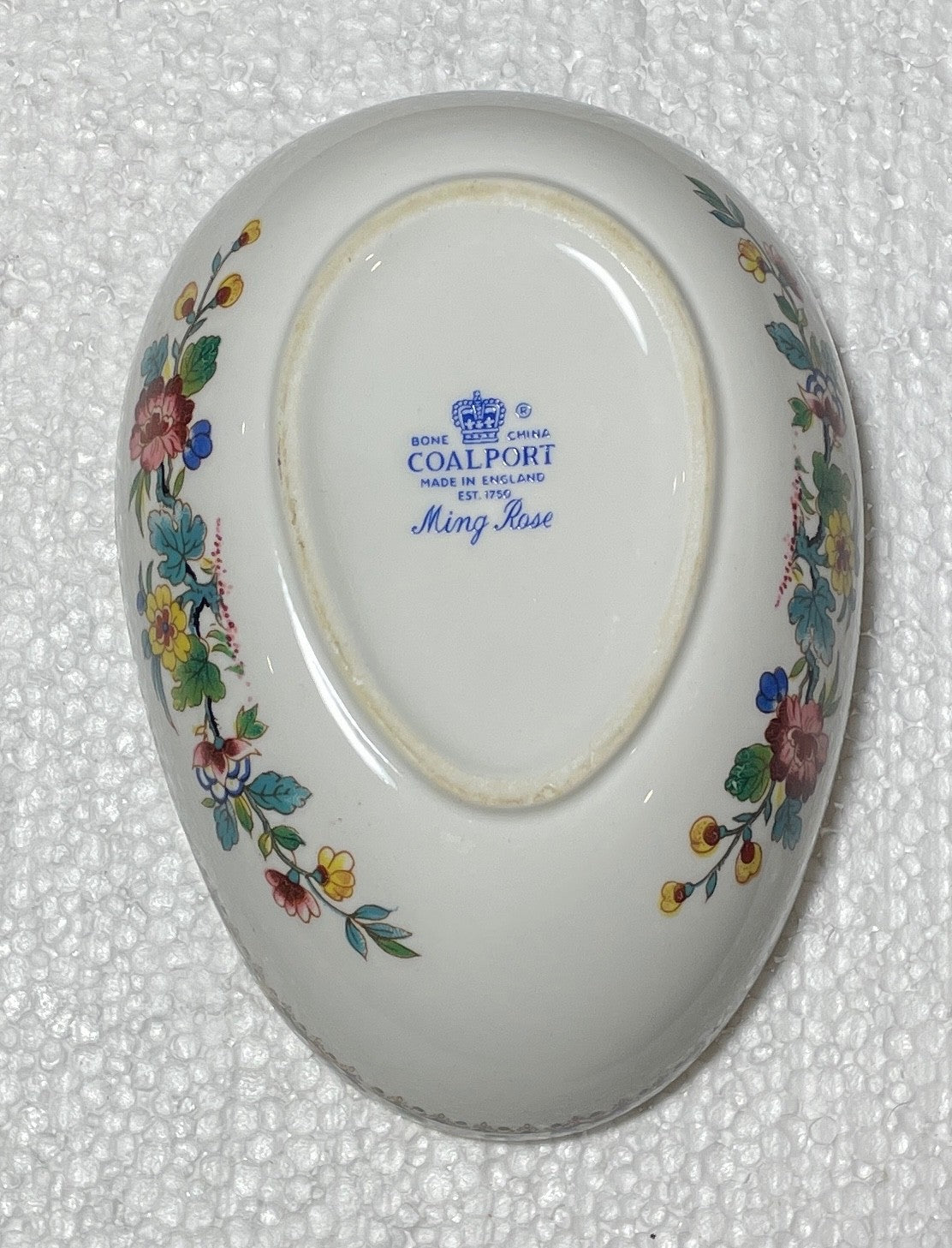 Coalport Ming Rose Egg Box and Lid 5 1/4" x 3 1/2"4