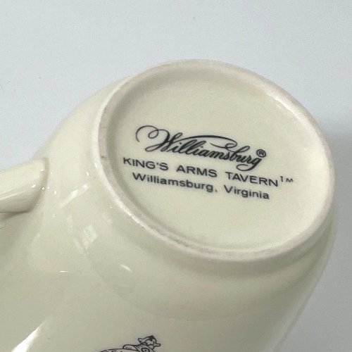 Homer Laughlin King's Arm Tavern Williamsburg Cup and Saucer Set3