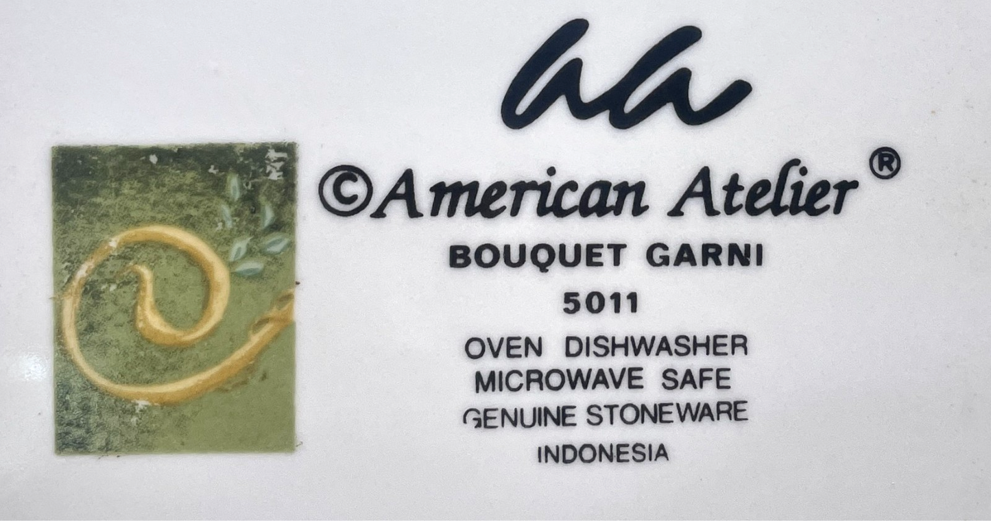 American Atelier Bouquet Garni Salad Dessert Plate Mint Basil 8"1