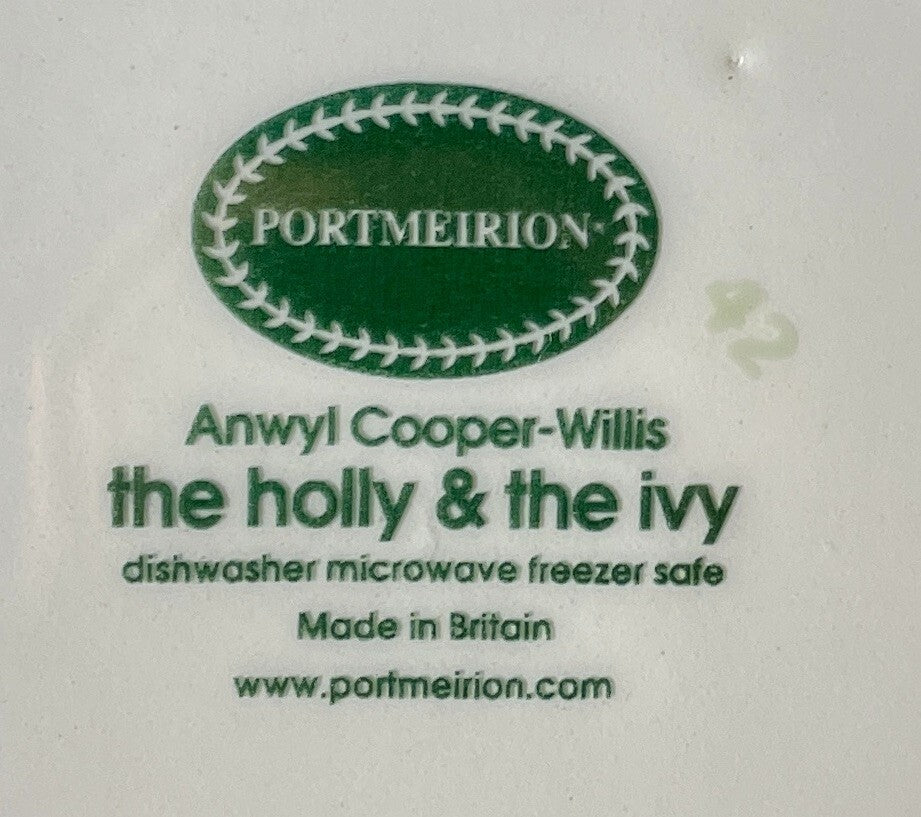 Portmeirion The Holly and The Ivy Oatmeal Bowl 6 3/4"2