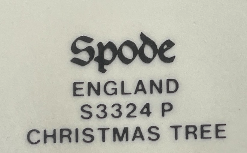 Spode Christmas Tree Candlestick 5 1/2"1
