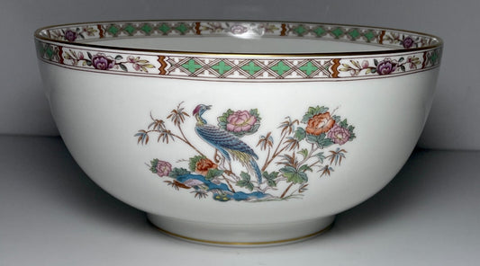 Wedgwood Kutani Crane Salad Bowl 8" Gold Trim0