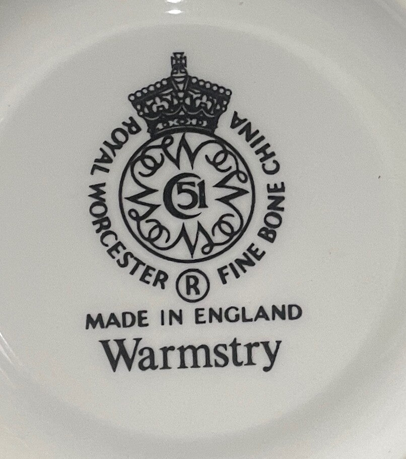 Royal Worcester Warmstry White Saucer 5 7/8"1