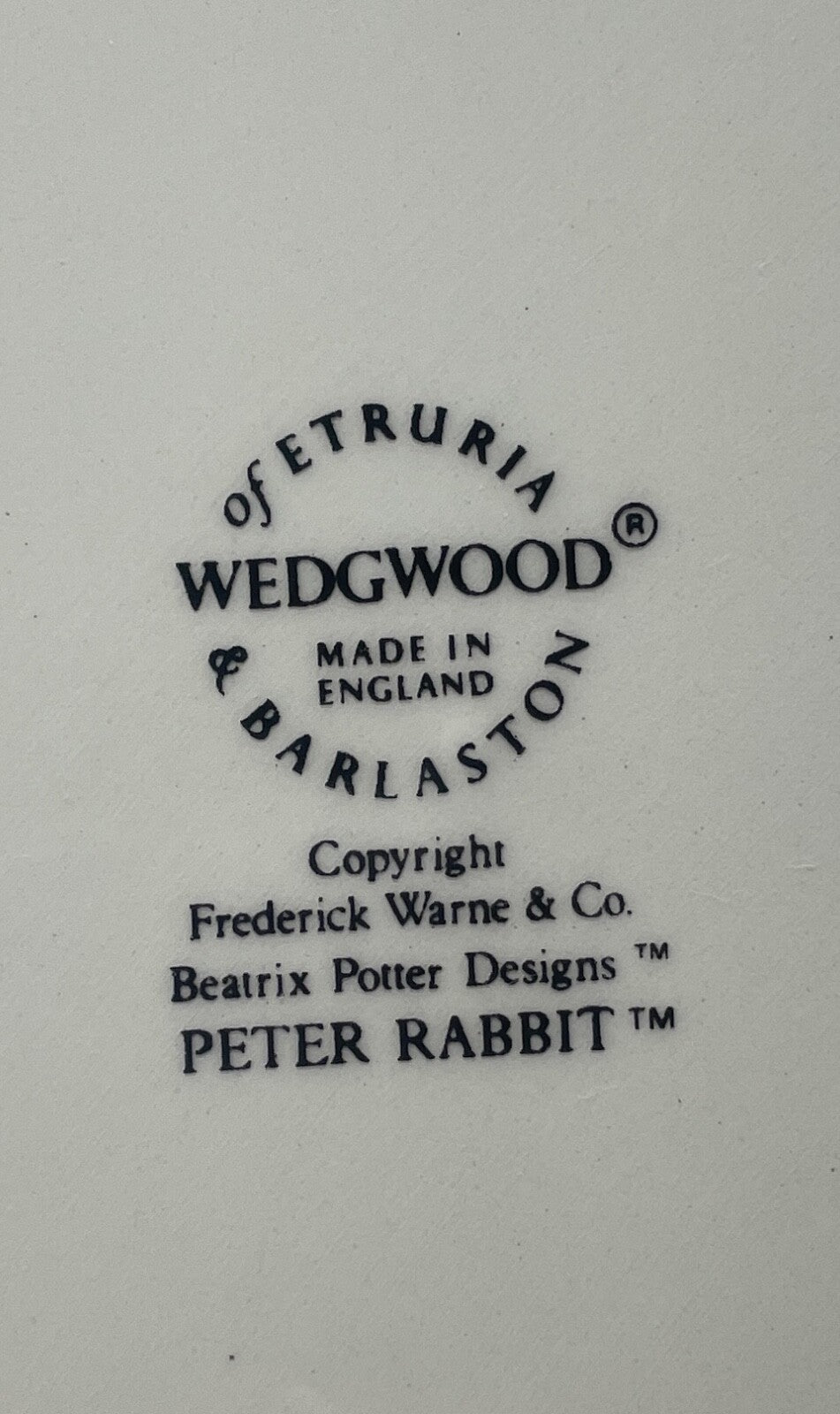 Wedgwood Peter Rabbit Porringer Bowl Stop Thief 6 5/8"1