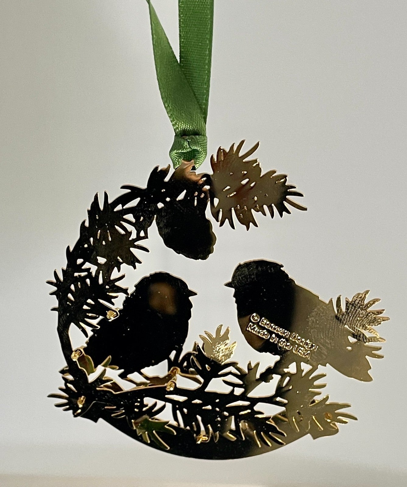 Beacon Design Chickadees Namedrop Kennebunkport Christmas Ornament 3"1