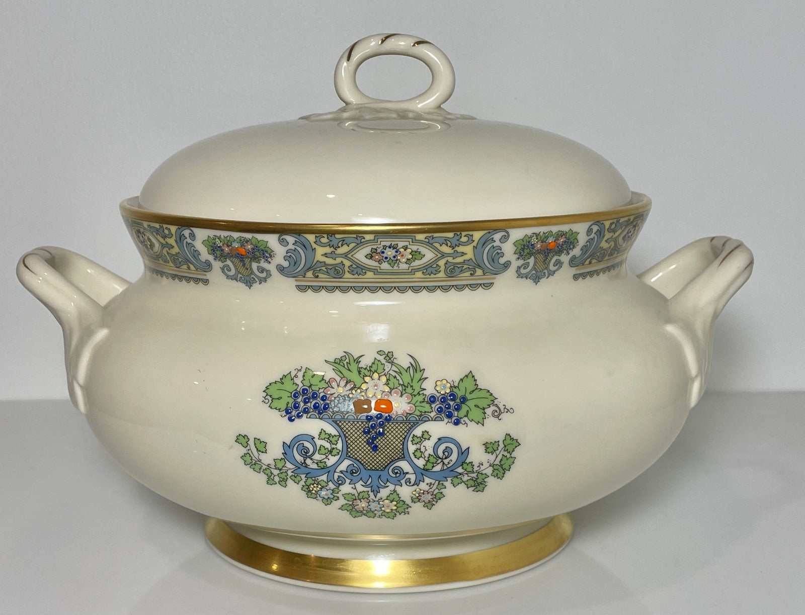 Lenox Autumn Soup Tureen and Lid Gold Trim USA3