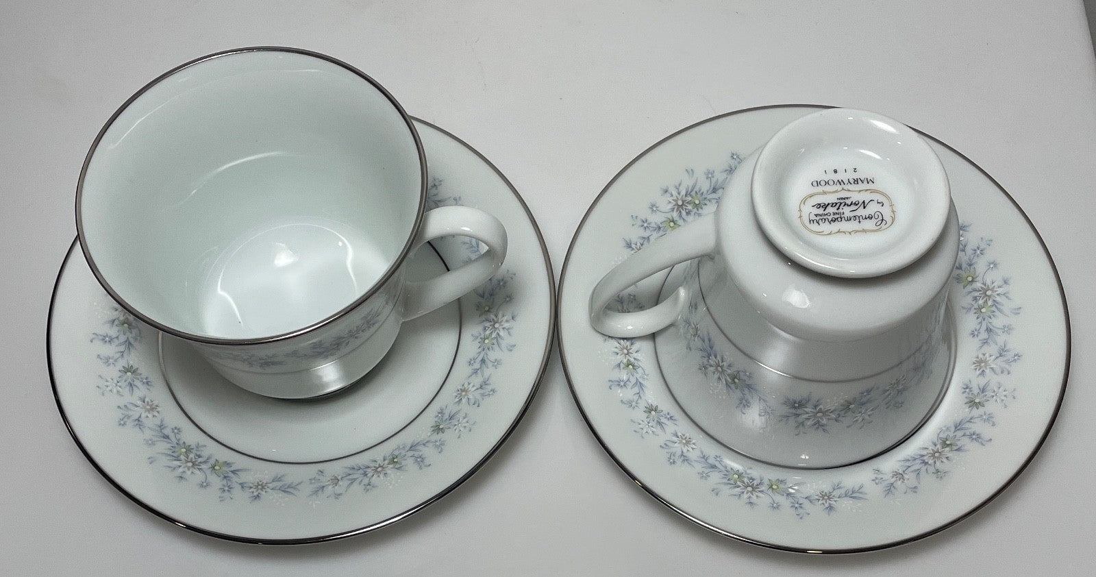 Noritake Marywood Cup and Saucer Set of 22