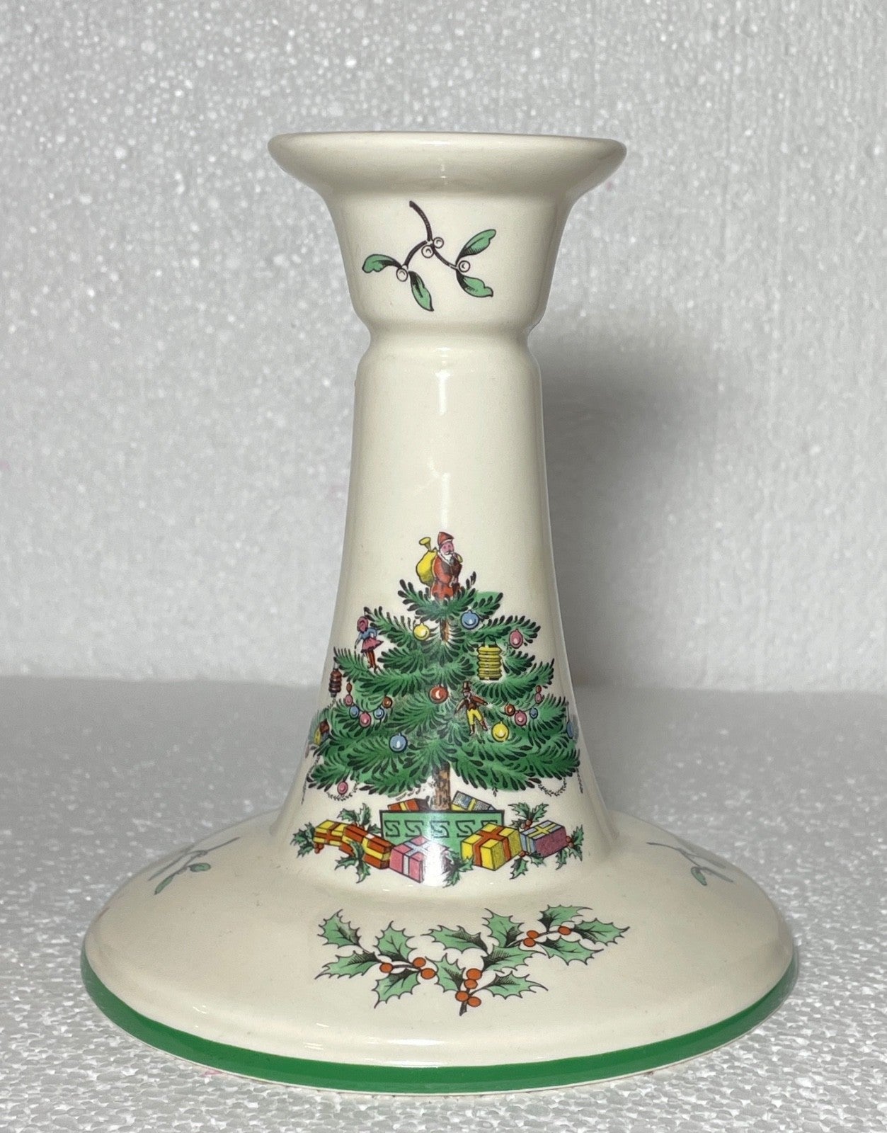 Spode Christmas Tree Candlestick 5 1/2"0