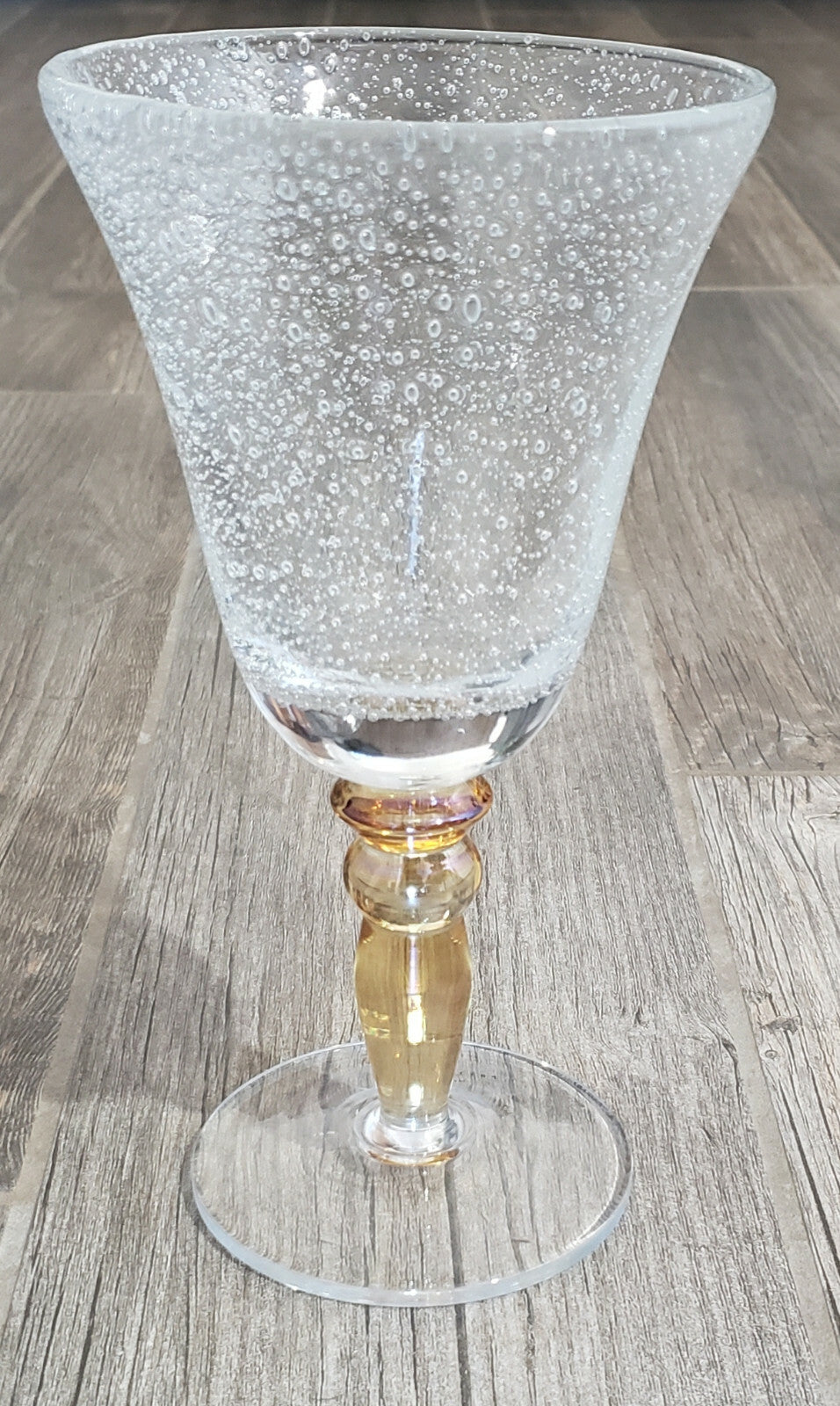 Pottery Barn PBY6 Amber Goblet 8 1/4"0
