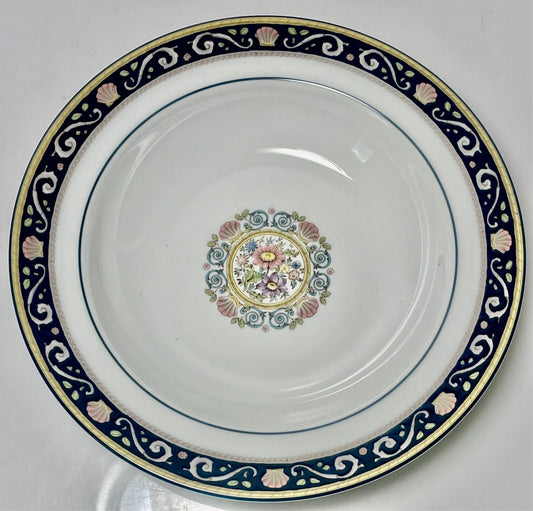 Wedgwood Runnymede Blue Rim Soup Bowl 8"0
