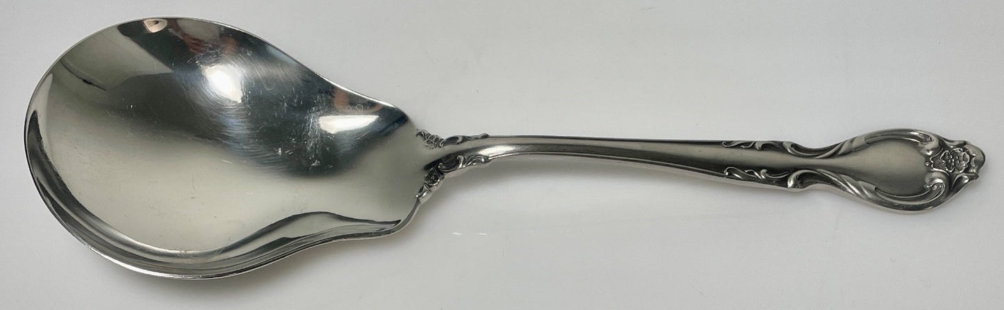 International Silver Queen's Fancy Salad Serving Spoon 9" Black Accent Stainless0