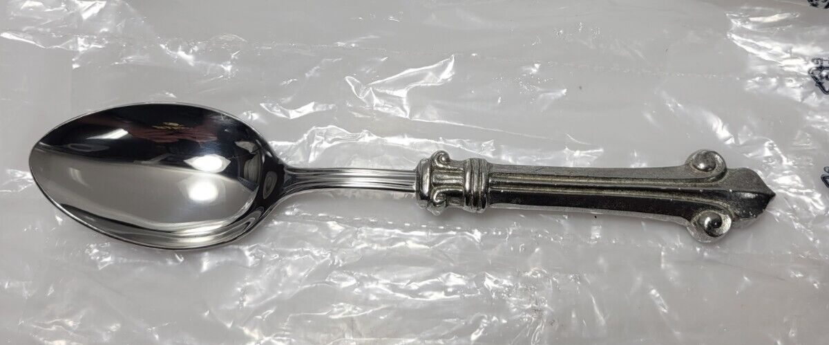 Arte Italica Giglio Place Oval Soup Spoon Pewter0