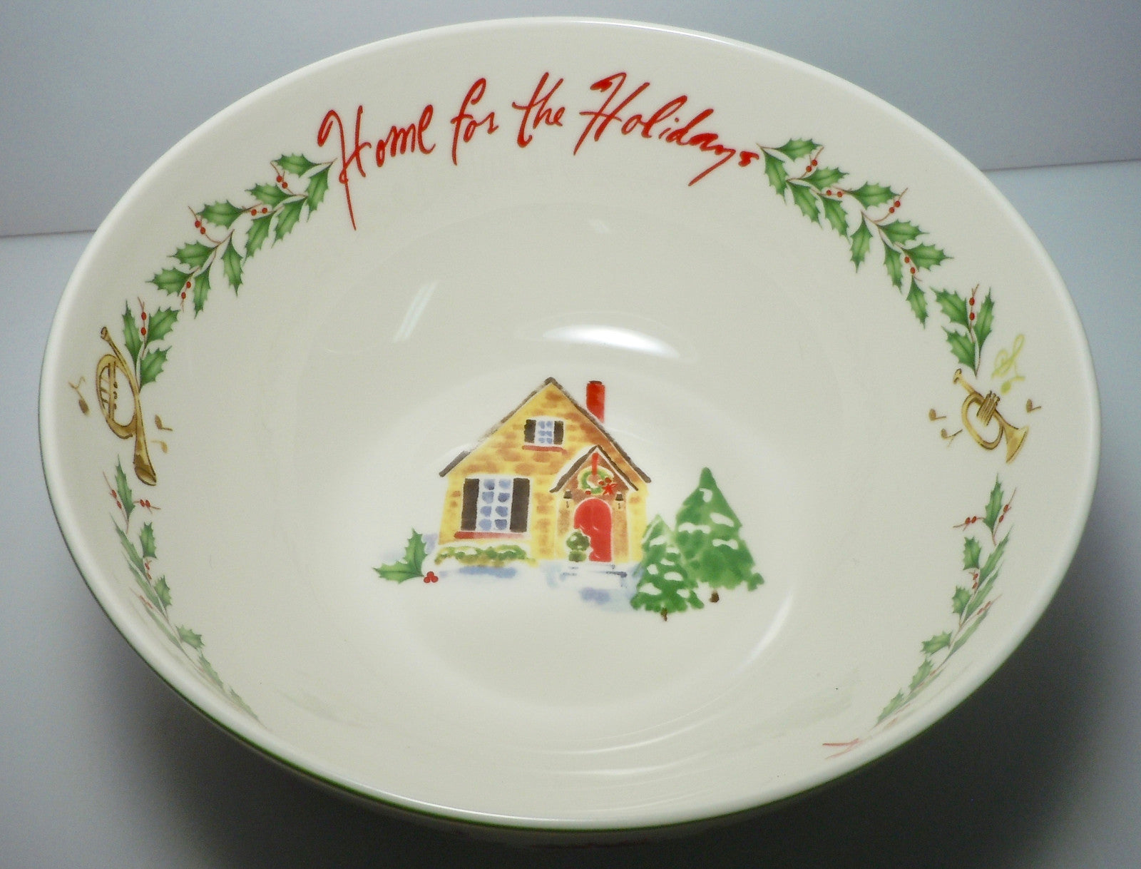 Lenox Holiday Inspirations & Illustrations Sentiment Bowl 7 1/8"2