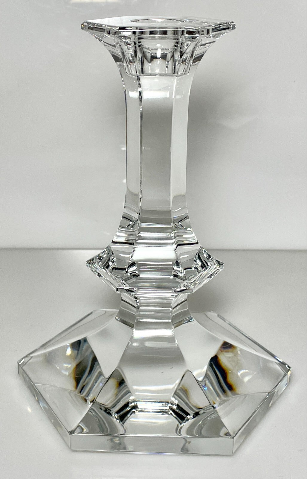 Val St Lambert Elysee Single Light Candlestick 6 7/8"0