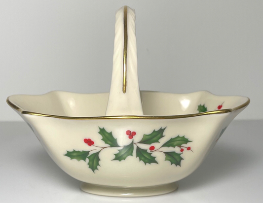 Lenox Holiday Dimension Small Basket 4 1/2"0