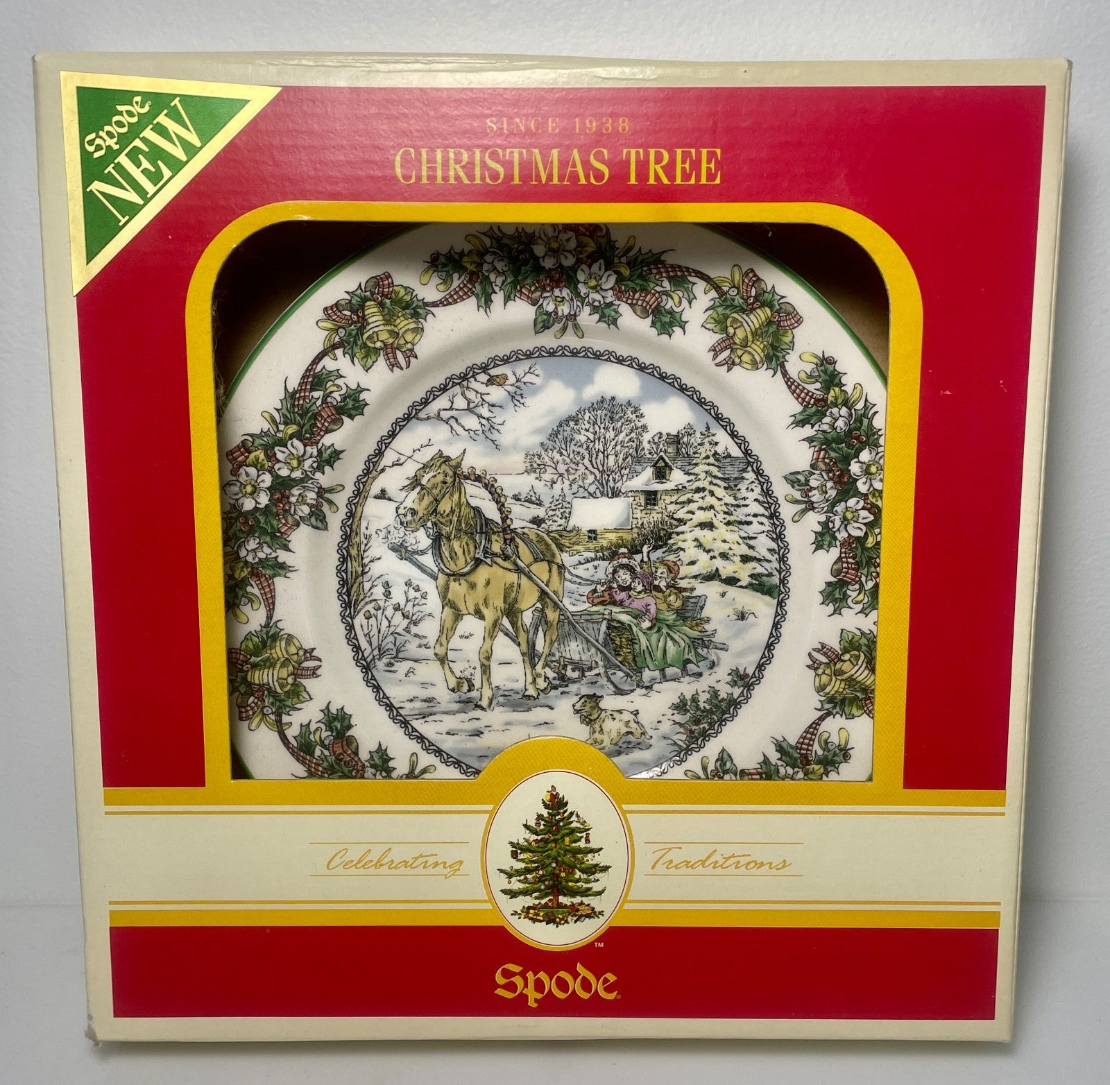 Spode World of Christmas Salad Plate Jingle Bells 7 3/4"0