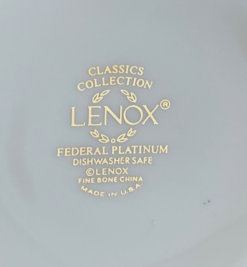 Lenox Federal Platinum Mug 3 5/8"1