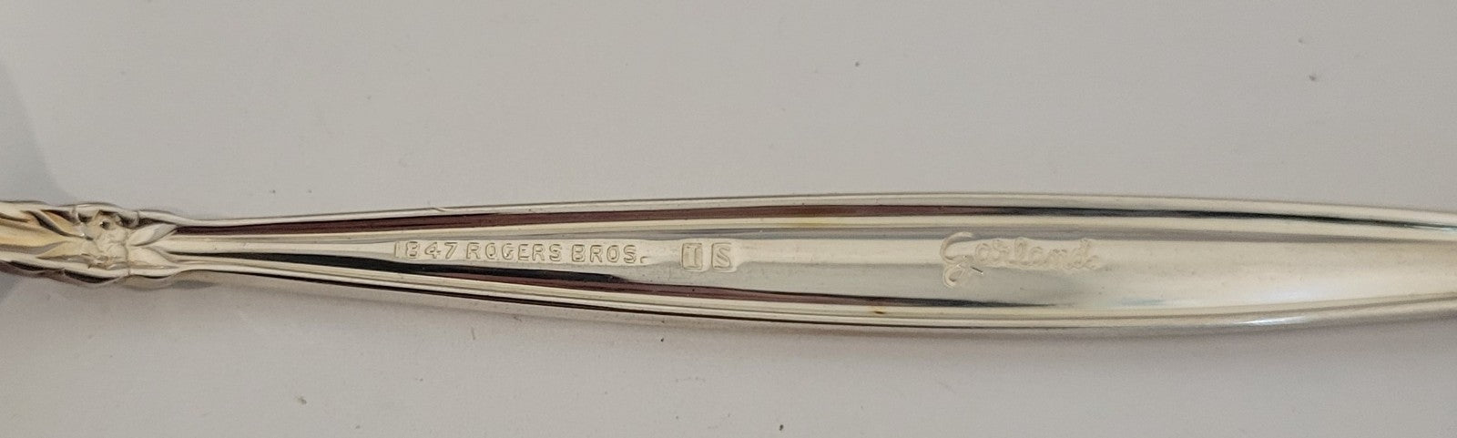 International Silver Garland Soup Place Spoon 7 1/8" Silverplate Flatware2