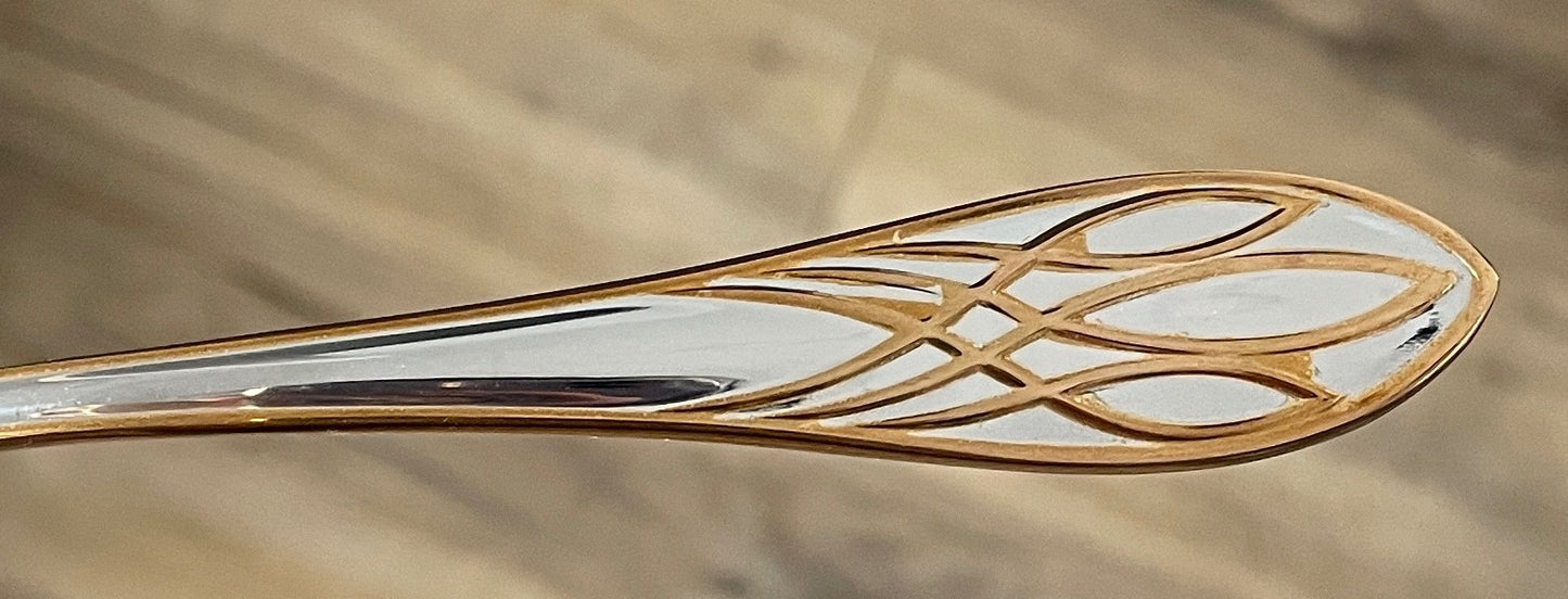 Waterford Lismore Gold Stainless Salad Fork 7 1/8" Korea1
