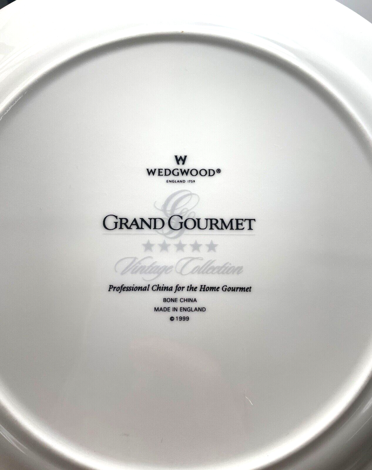 Wedgwood Grand Gourmet Wine Salad Plate Merlot Napa 9 7/8" Sterling Vineyards3