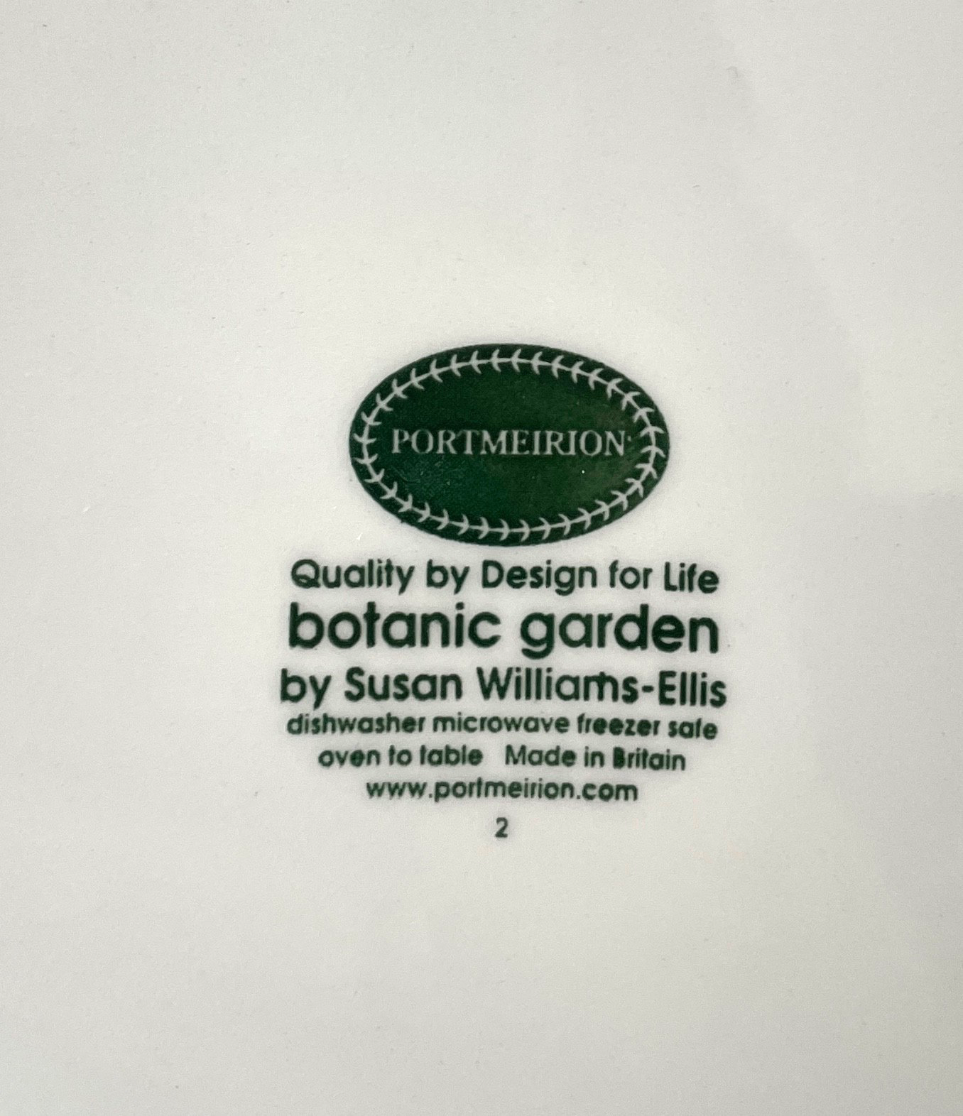 Portmeirion Botanic Garden Bread Butter Plate 7 1/4" Pansy1