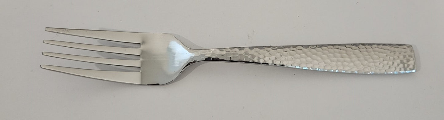 Oneida Illuma Salad Fork 7 1/8" China Stainless 18 8 Hammered Flatware0