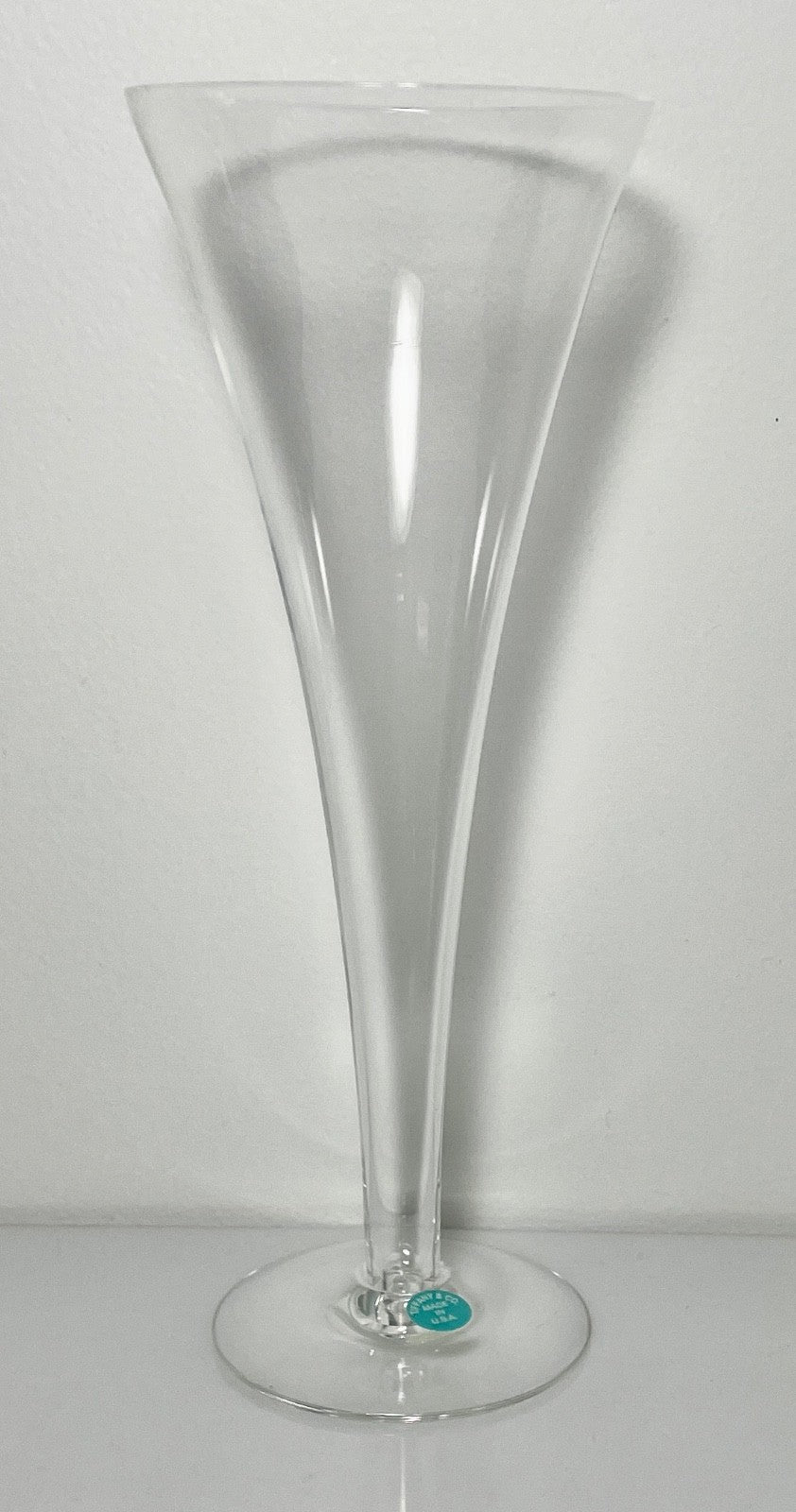 Tiffany & Co Trumpet Hollow Stem Champagne Flute 9 1/8" Signed1