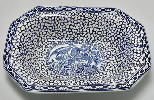 Adams Chinese Bird Oval Vegetable Bowl 9"0