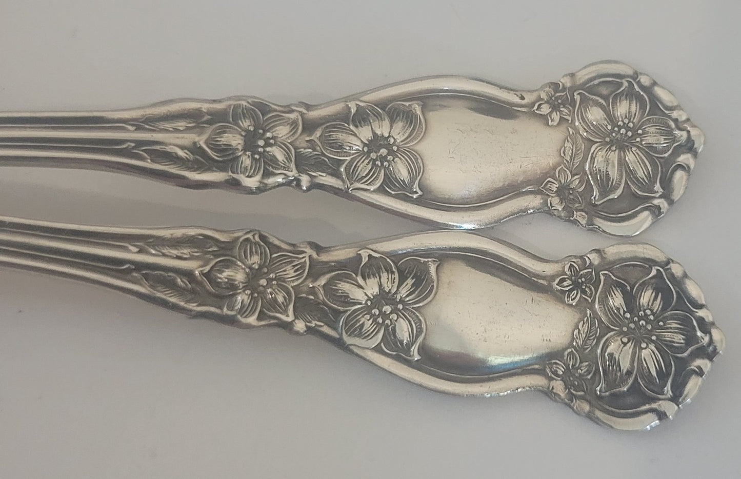 International Silver Orange Blossom Fruit Spoons Pack of 2 Silverplate Flatware1