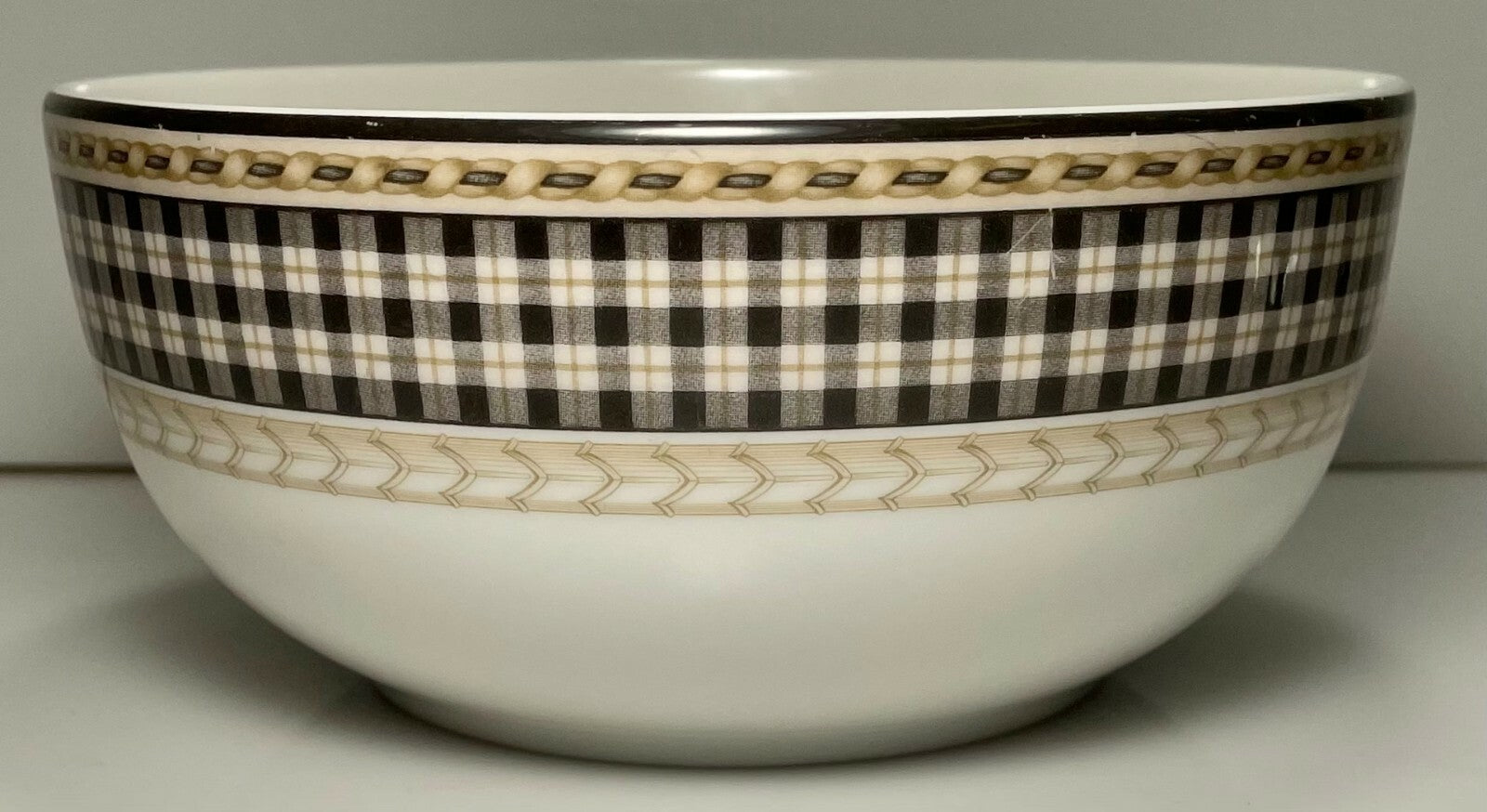 Royal Doulton Provence Noir Plaid 6" All Purpose Cereal Bowl0