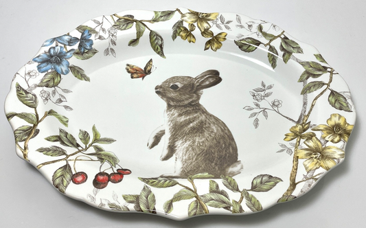 Pier 1 Sofie the Bunny Oval Platter 13 5/8" Rabbit Easter Spring0