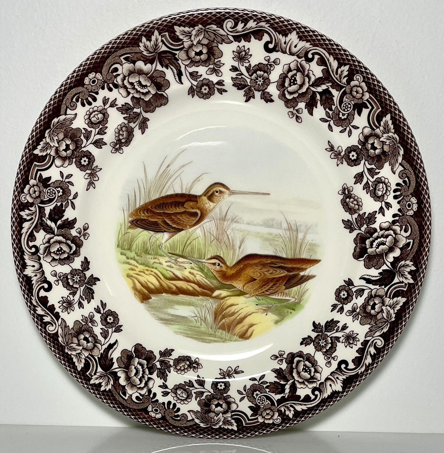 Spode Woodland Snipe Salad Plate 7 7/8"0