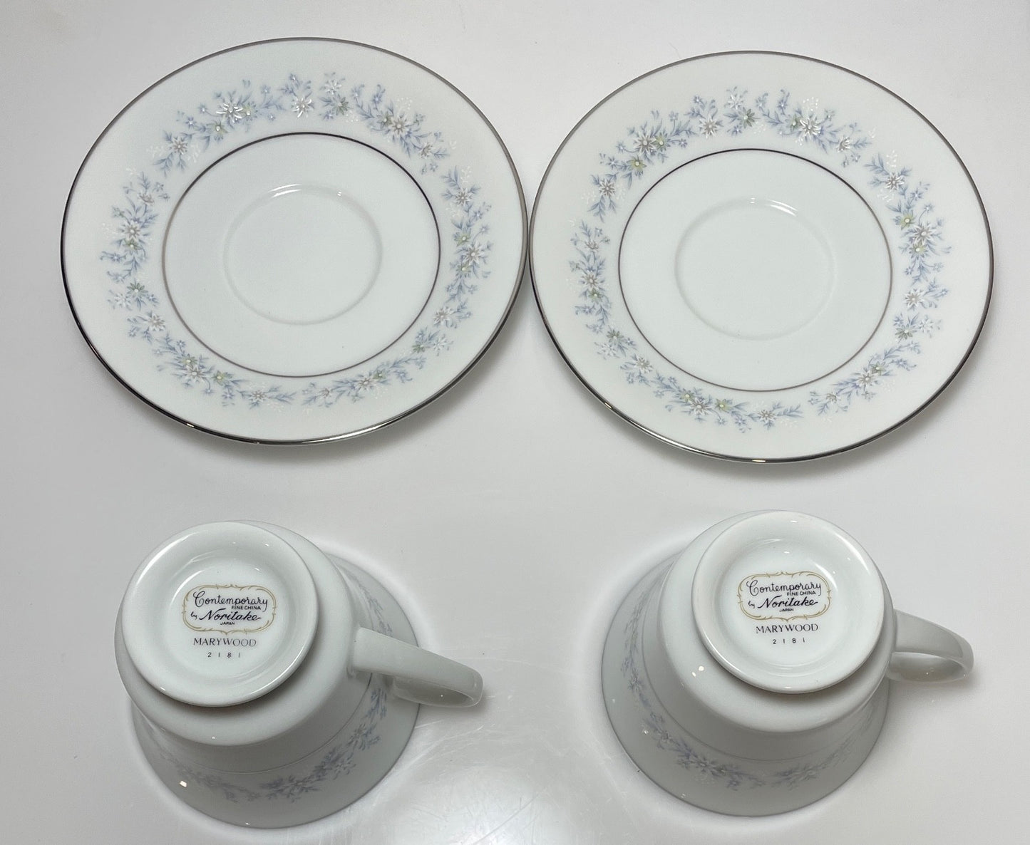 Noritake Marywood Cup and Saucer Set of 21