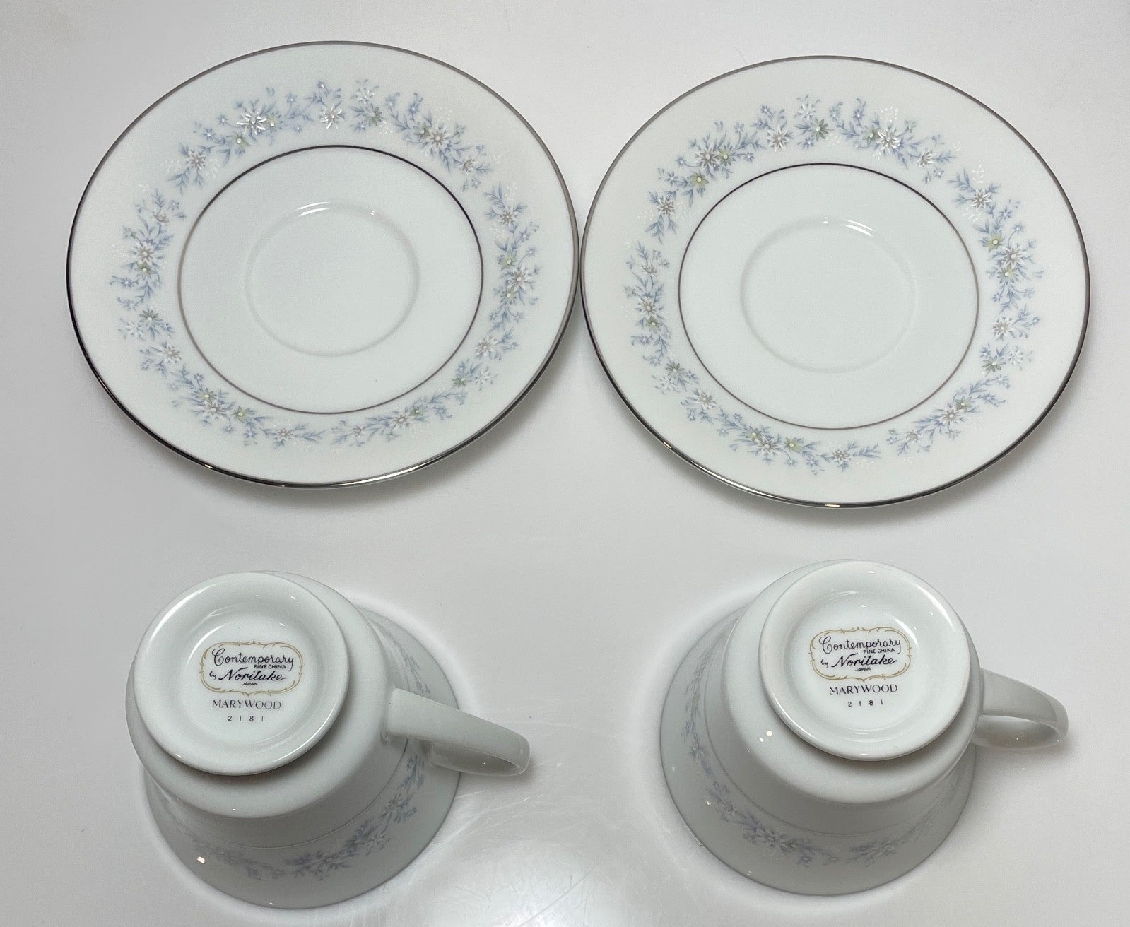 Noritake Marywood Cup and Saucer Set of 21