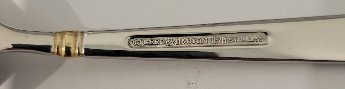 Reed & Barton Golden Longwood Sugar Spoon 6 1/2" Stainless  Flatware1
