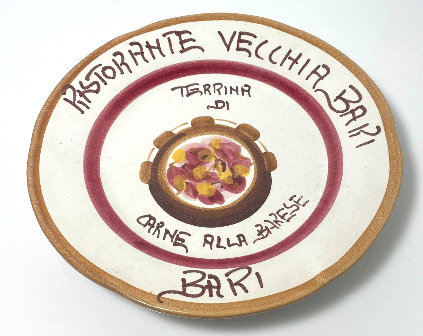 Vietri Sul Mare Ristorante Vecchia Bari Good Memory Plate 9" Carne Alla Barese0