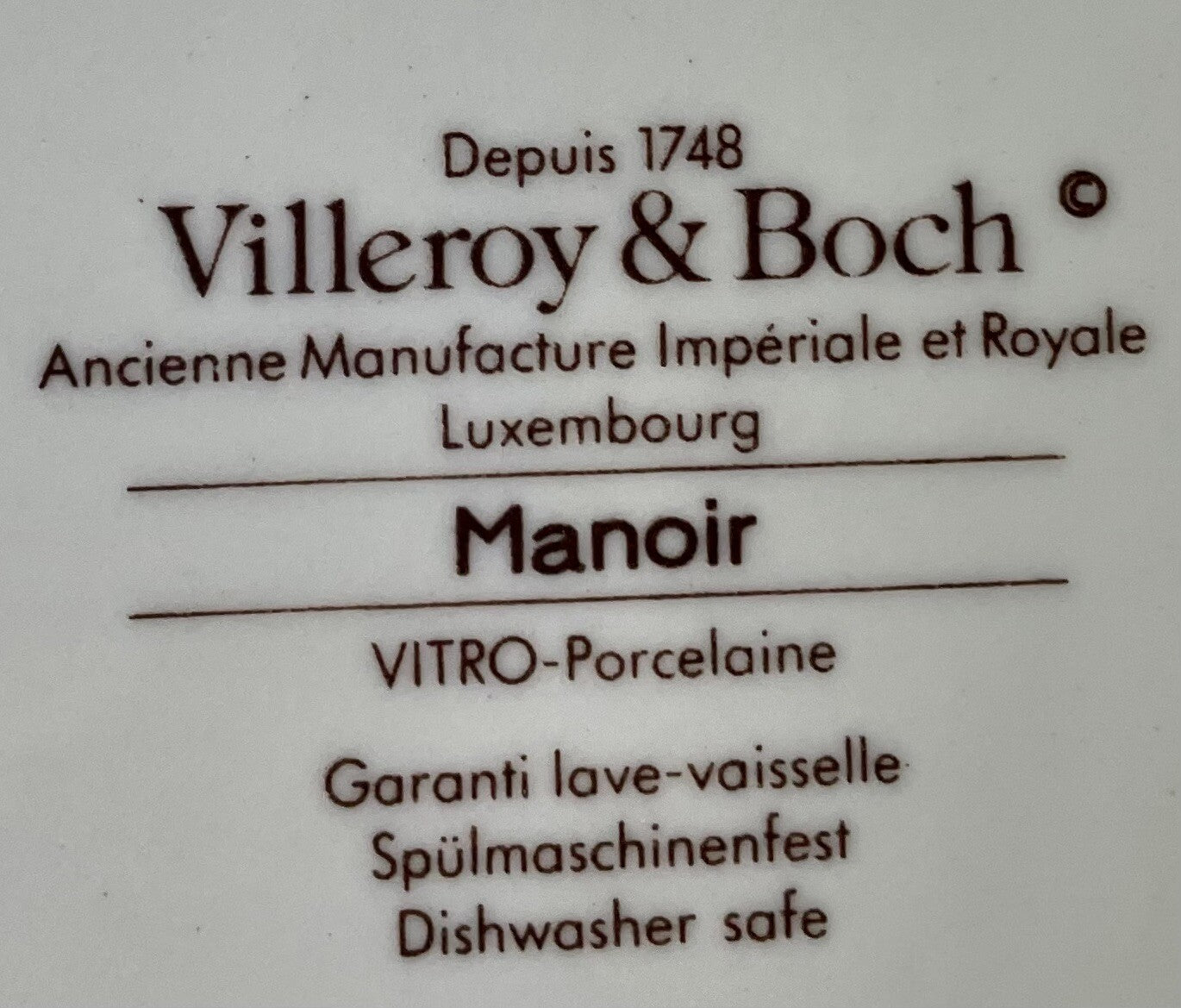 Villeroy Boch Manoir Soup Cereal Bowl 4 3/4"2