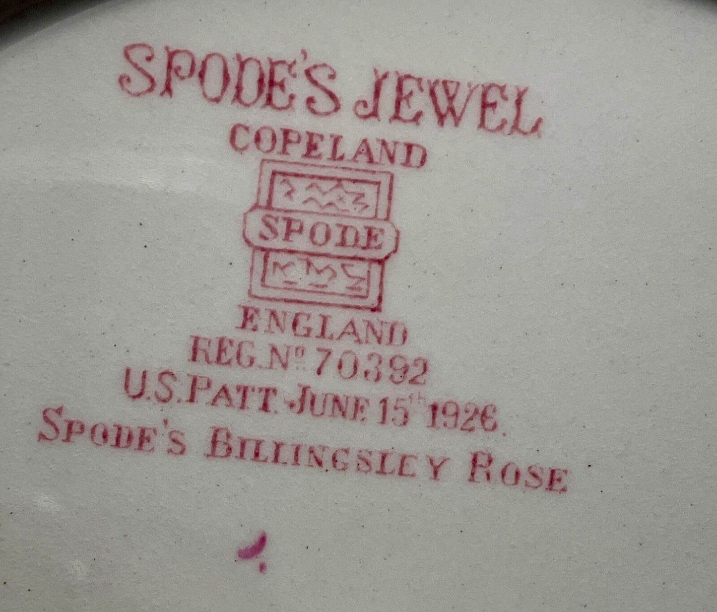 Spode Billingsley Rose Dinner Plate 10 5/8"1