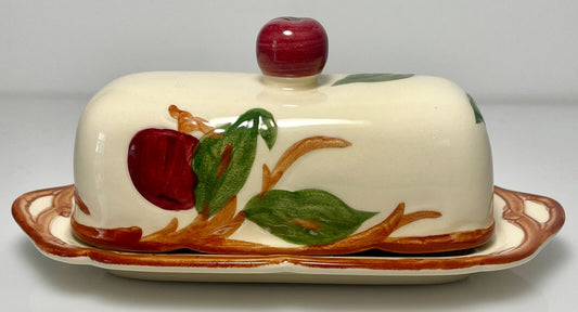 Franciscan Apple USA Covered Butter Dish 1/4 LB 7 5/8"0