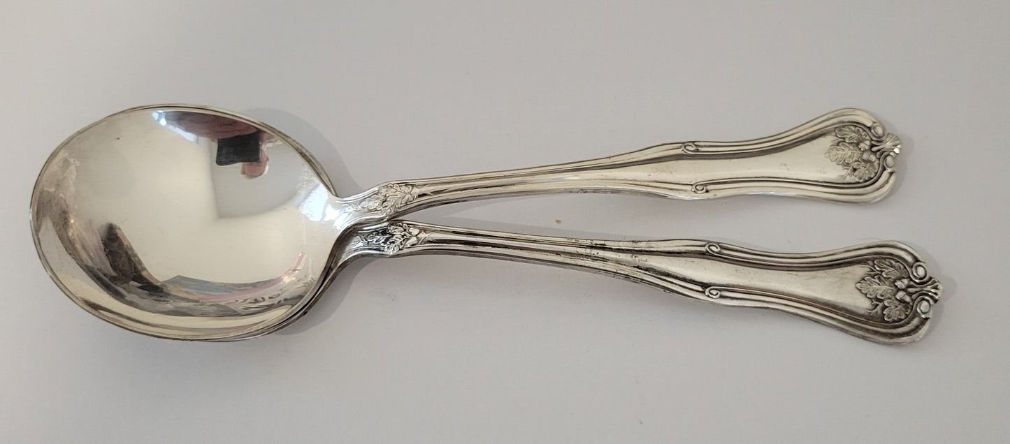 Lakeside Lakewood Soup Spoon 6 3/4" Pack of 2 PCS Silverplate Flatware0