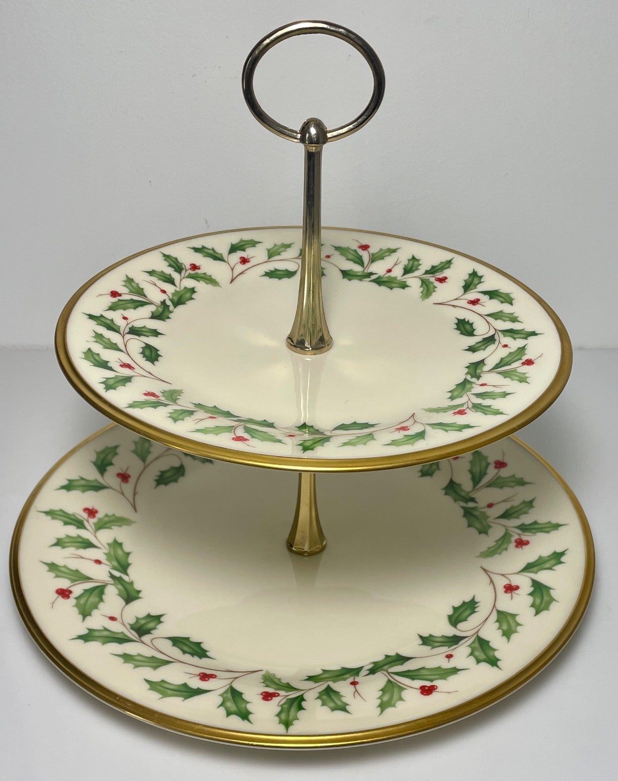 Lenox Holiday Dimension 2 Tiered Serving Tray 10 3/4"1