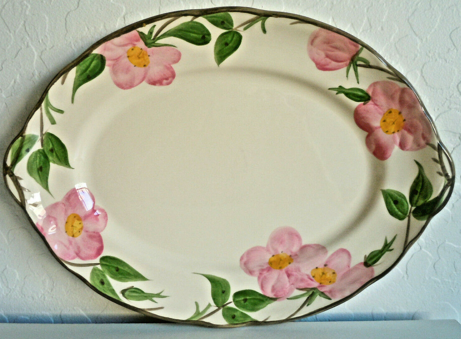 Franciscan Desert Rose Oval Serving Platter England Backstamp 14 1/2"0