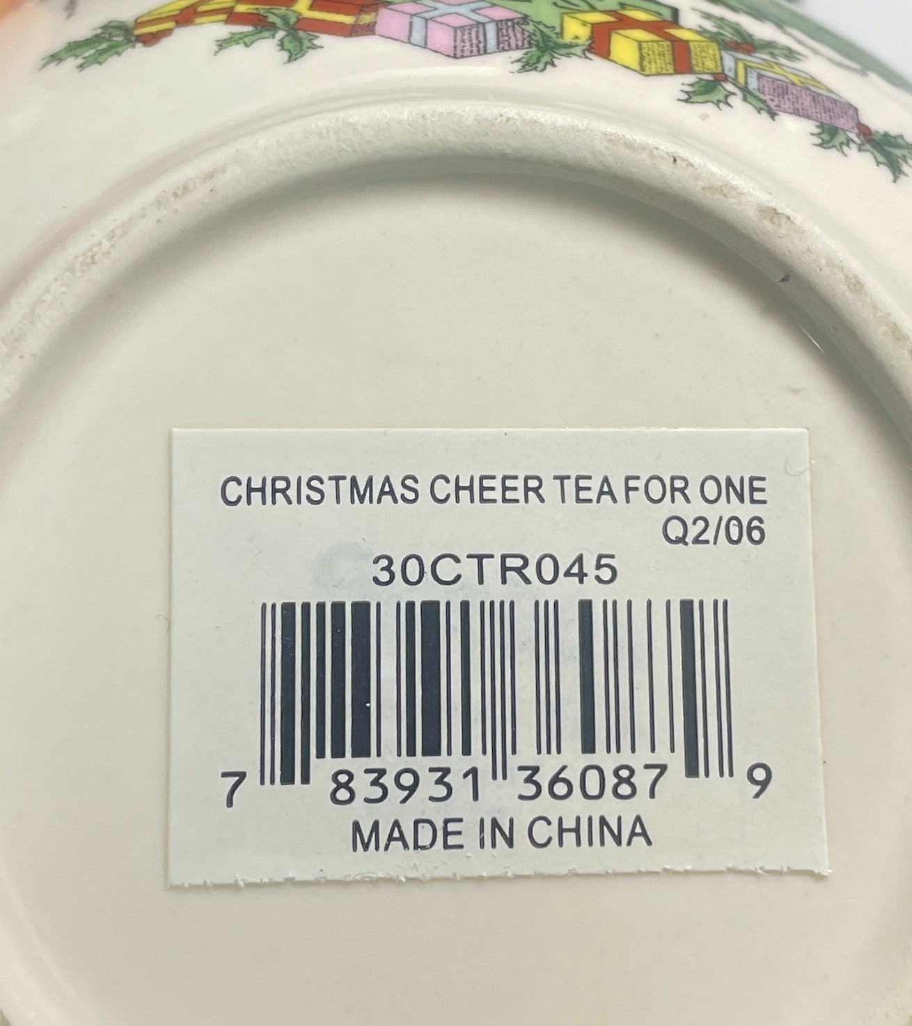 Spode Christmas Tree Individual Teapot & Lid with Cup 6 3/4"3