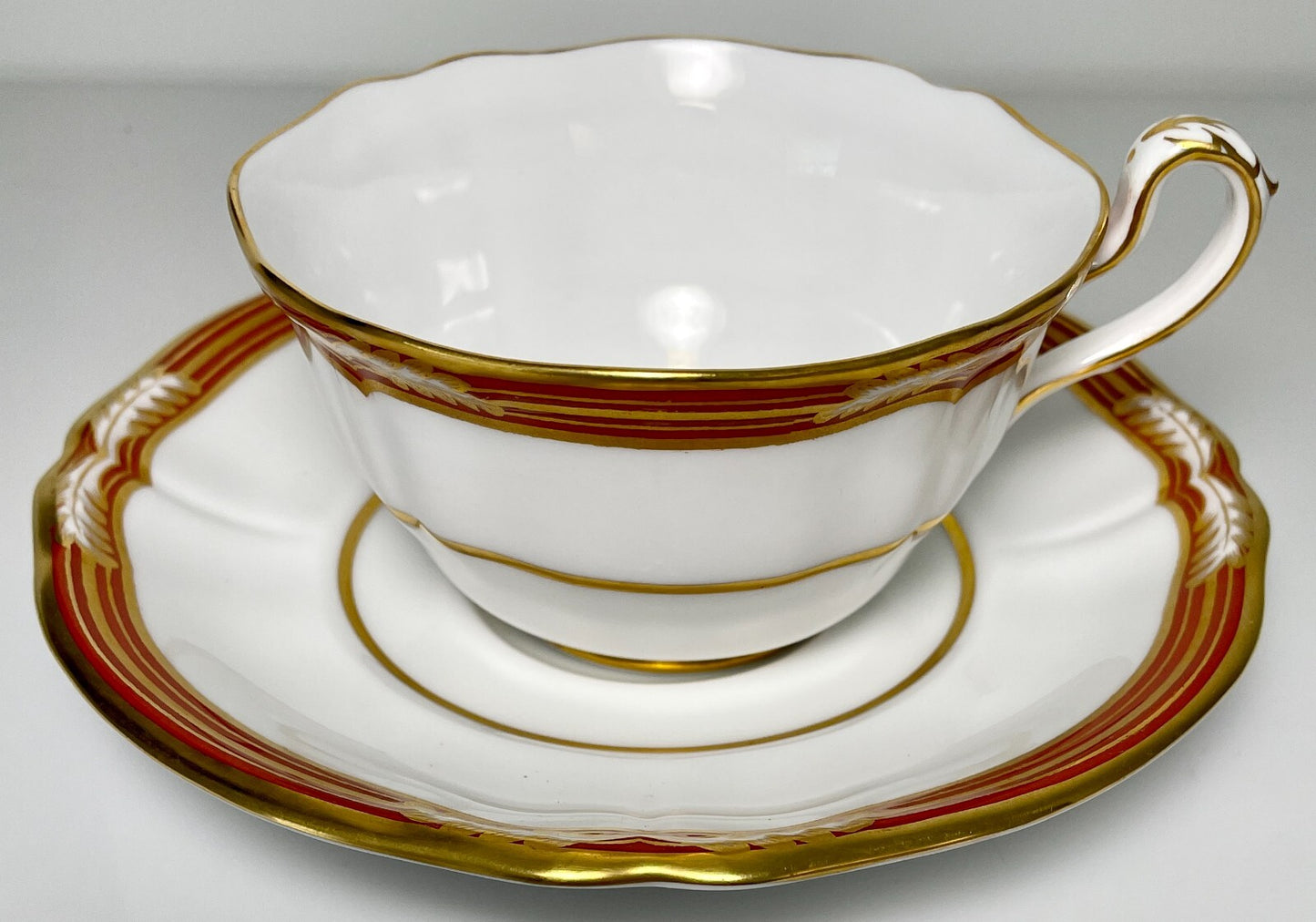 Spode Chancellor Orange Cup and Saucer Set1